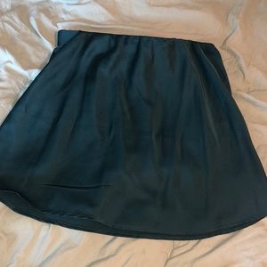 Emerald Silk Mini Skirt